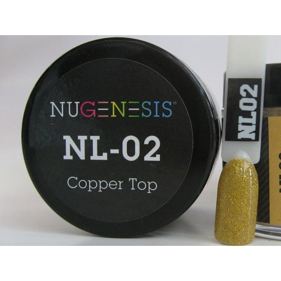NUGENESIS Nail Color Dip Dipping Powder 1.5oz/jar - NL02 COPPER TOP