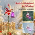 thumbnail image 3 of Christmas Solar Kettle Lights Garden Lawn Decorative, Solar Powered Santa Watering Can Ground Lamp, Outdoor Lighted Holiday Displays, Xmas Decor, 3 of 15