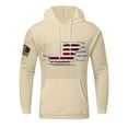 thumbnail image 2 of GIPQJK Graphic Hoodies for Men Usa Flag Hooded Sweatshirts Plus Size This We'll Defend Flag Hoodies Pullover with Pockets,Khaki 2XL, 2 of 4