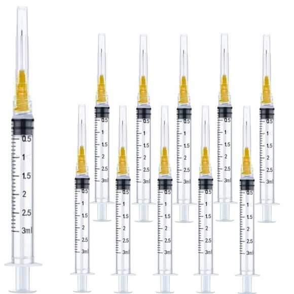 Utensilios de laboratorio Sirulken, 3 ml, 25 g, 1,6 cm, esterilizados, paquete de 50