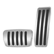 Unique Bargains 1 Set Anti Aluminum Alloy Slip Brake and Gas Accelerator Pedal Covers Foot Pedal Pads for Cadillac SRX 2010-2016 Silver Tone