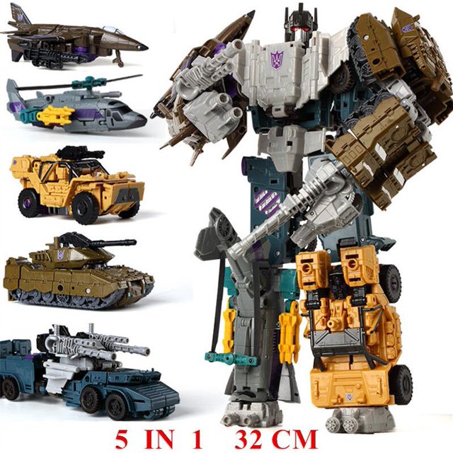 Figura de acción de Robot KO G1 para niños, 4 en 1 juguete destructor de transFormación, avión, tanque, dinosaurio, coche, regalo para niños