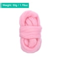 thumbnail image 2 of Uxcell Needle Felting Wool, 1.76oz Natural Fibre Wool Roving Yarn Wool Felting Supplies for DIY, Light Pink, 2 of 6