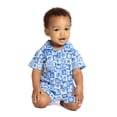 thumbnail image 3 of Wonder Nation Baby Boys Short Sleeve Printed Collared Button Top and Matching Shorts Set, Sizes 0/2M-24M, 3 of 8