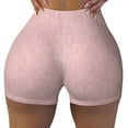 thumbnail image 2 of Honeii Stripes Print Women's Workout Shorts, Gym Shorts for Active Wear, Sports Shorts,Women's Running Shorts,Quick Dry Athletic Shorts-Large, 2 of 8