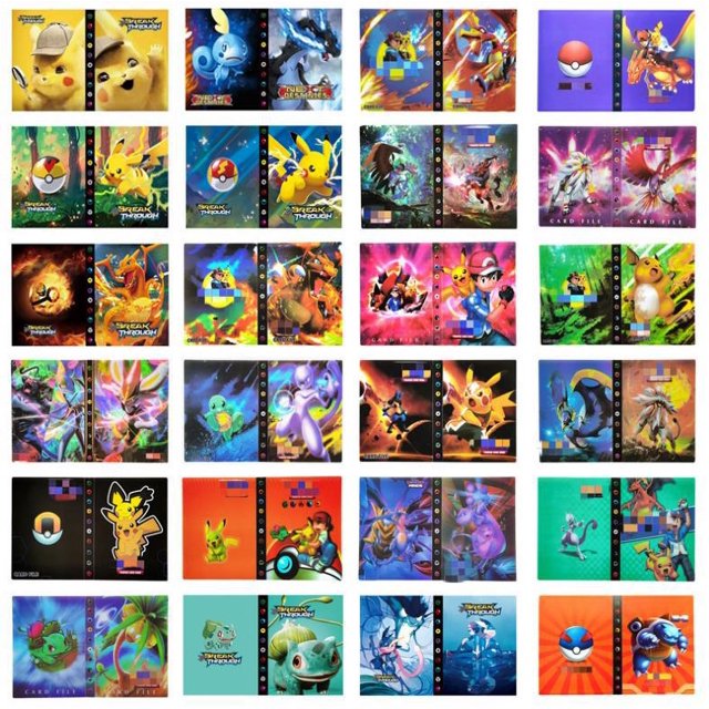 Álbum de fotos de Pokémon Baokemeng Card Book Elf White Transparent Card Bag Small Card Storage Bag Photo 4 Palace 9
