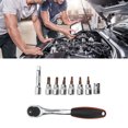 thumbnail image 4 of Car Socket Wrench Tool, High Hardness Stainless Steel Vehicle Maintenance Safe Handle Quick Release Drive Socket Set  For Hard Top Door Removal, 4 of 8