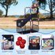 thumbnail image 3 of QinaQin Juego 2 en 1 de basquetbol arcade infantil con 4 pelotas y 6 pelotas con velcro, aro ajustable con retorno de balón, ideal para interior y exterior, 3 of 6