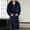 Blue, variant on EQWLJWE Men's Winter Lengthened Coralline Plush Shawl Bathrobe Long Sleeved Robe Coat Robes Holiday Clearance