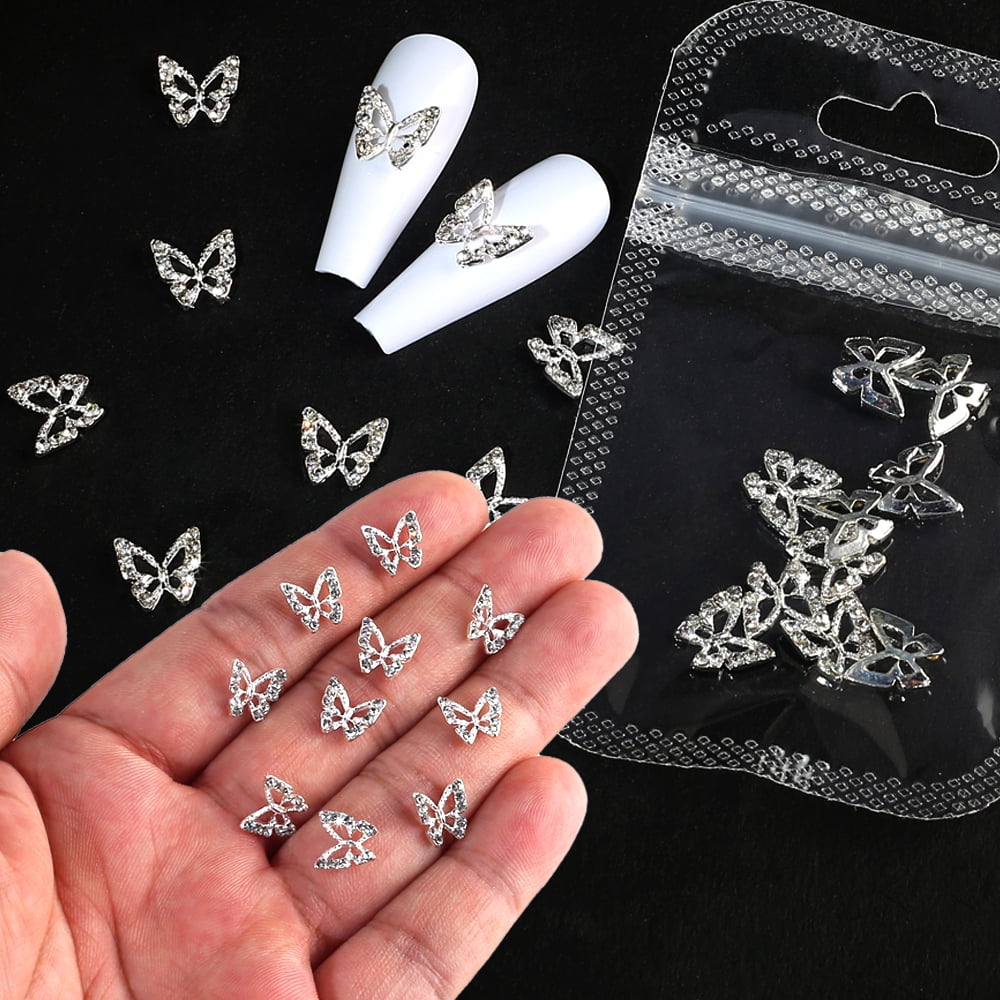 3d Butterfly Nail Charms Nails Butterflies Rhinestones Big Nail Gems 6  Color Cute Crystal Alloy Nail Art Supplies Decor For Acrylic Nails Face  Makeup Crafts Jewelry Diy Nail Art Decoration Accessories 