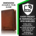 thumbnail image 5 of ID Stronghold “Waltlet” Leather RFID Blocking Wallet with Magnetic Clasp Brown, 5 of 6