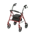 thumbnail image 2 of Drive Medical Durable 4-Wheel Rollator with 7.5" Casters, Red, 2 of 6