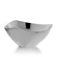 thumbnail image 2 of Nambe Curved Polished Metal Elegant Rim Tri Corner Serving Bowl 9 Inch, Silver, 2 of 5