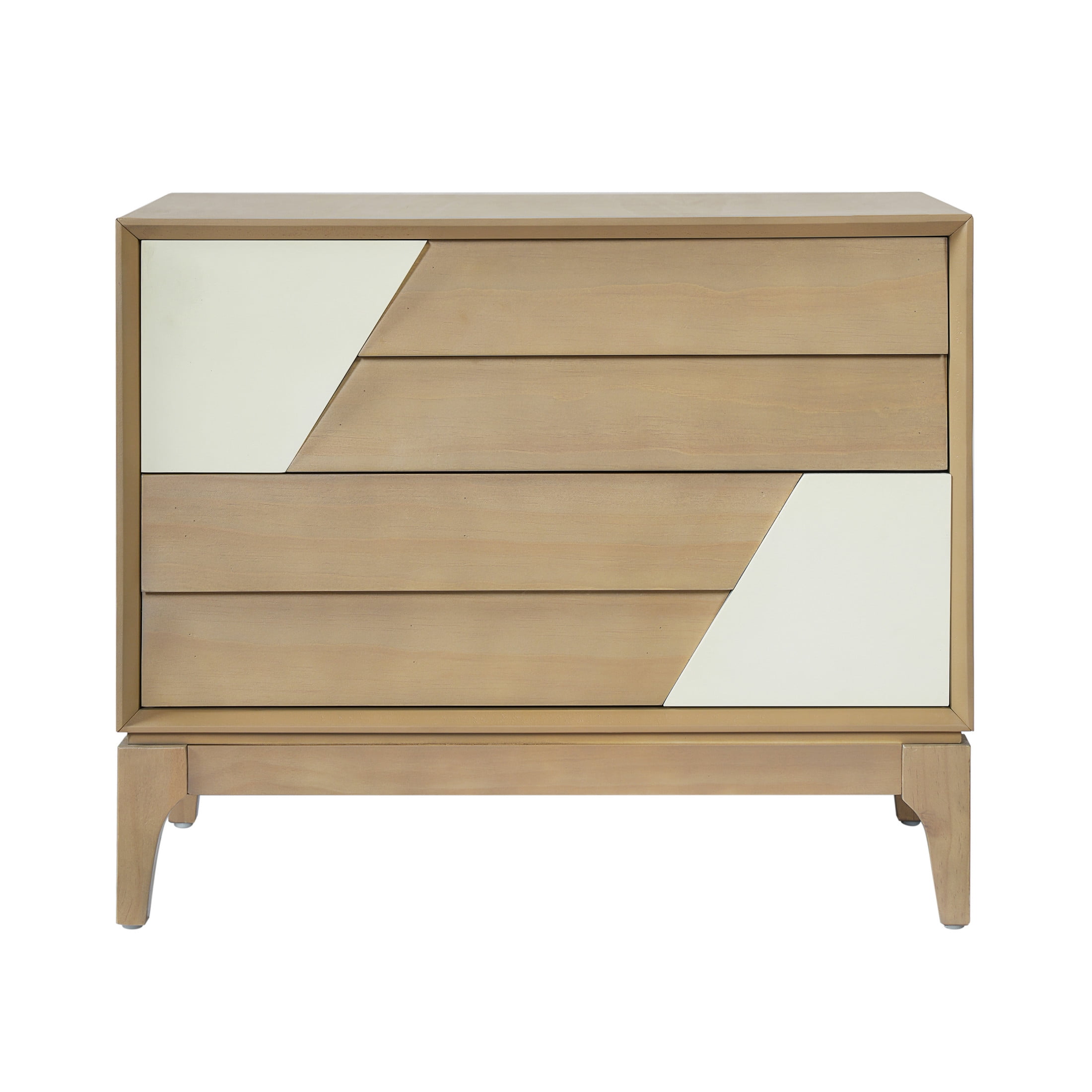 Christopher Knight Home Wooden Nightstand with 2 Drawers, Japandi Style Bedside Table, Natural