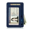 thumbnail image 2 of Epicgadget Credit Card Holder with ID Slot, RFID Blocking Premium PU Leather ID Credit Card Holder Slim Wallet Cover Case Sleeve (Navy Blue), 2 of 4