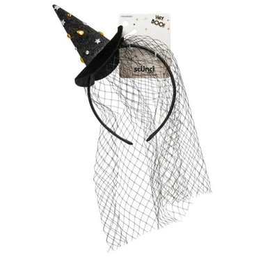 Scunci Hey Boo Halloween Witch Hat Headband, 1-Piece