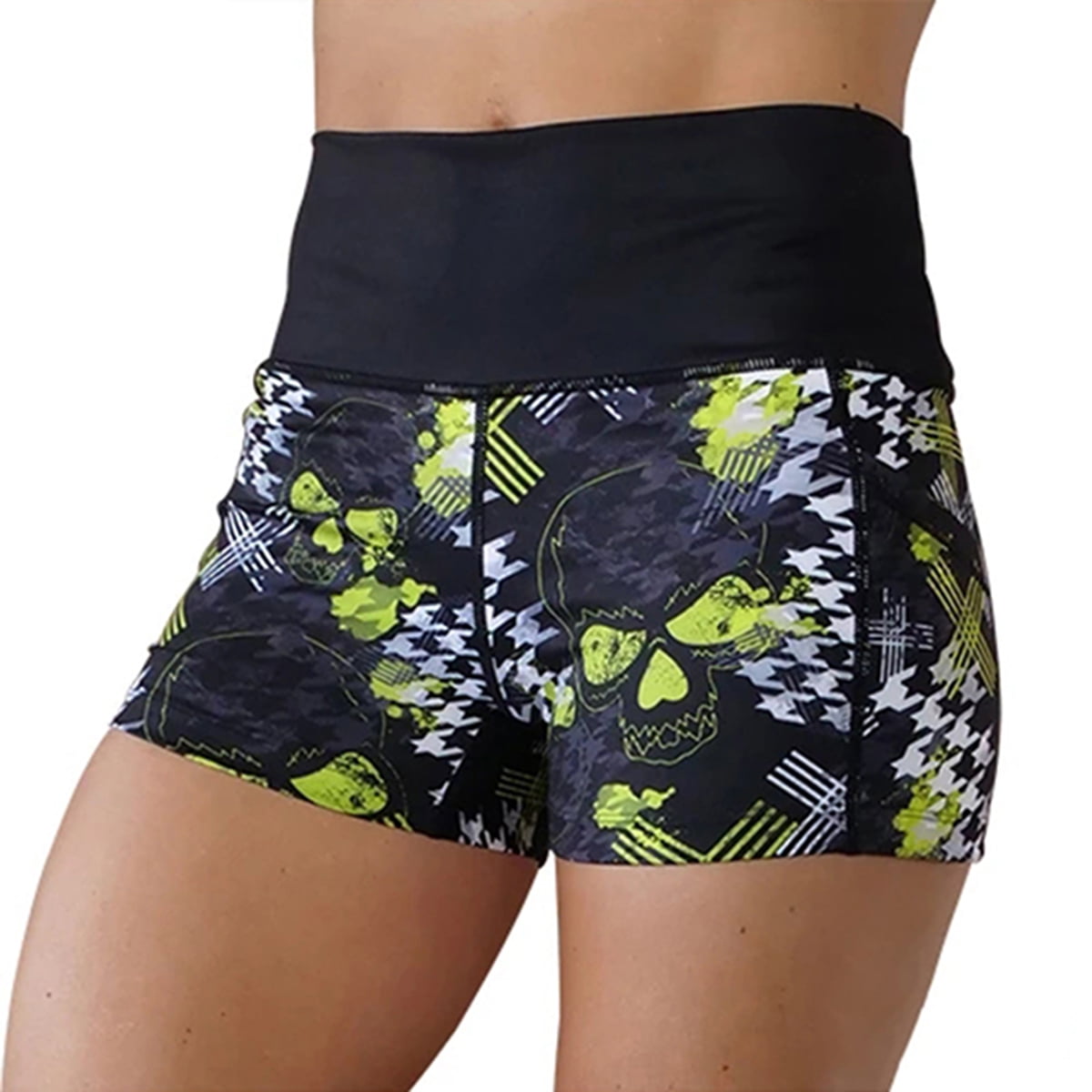 Skull Yoga Shorts