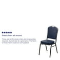 thumbnail image 2 of 4 Pk. HERCULES Series Crown Back Stacking Banquet Chair in Navy Vinyl - Silver Vein Frame, 2 of 9