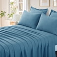 thumbnail image 4 of RUIKASI 7 Pieces Comforter Set with Sheets - Bed in a Bag with Comforter and All Season Sheets, Pillowcases,Slate Blue,Full, 4 of 10