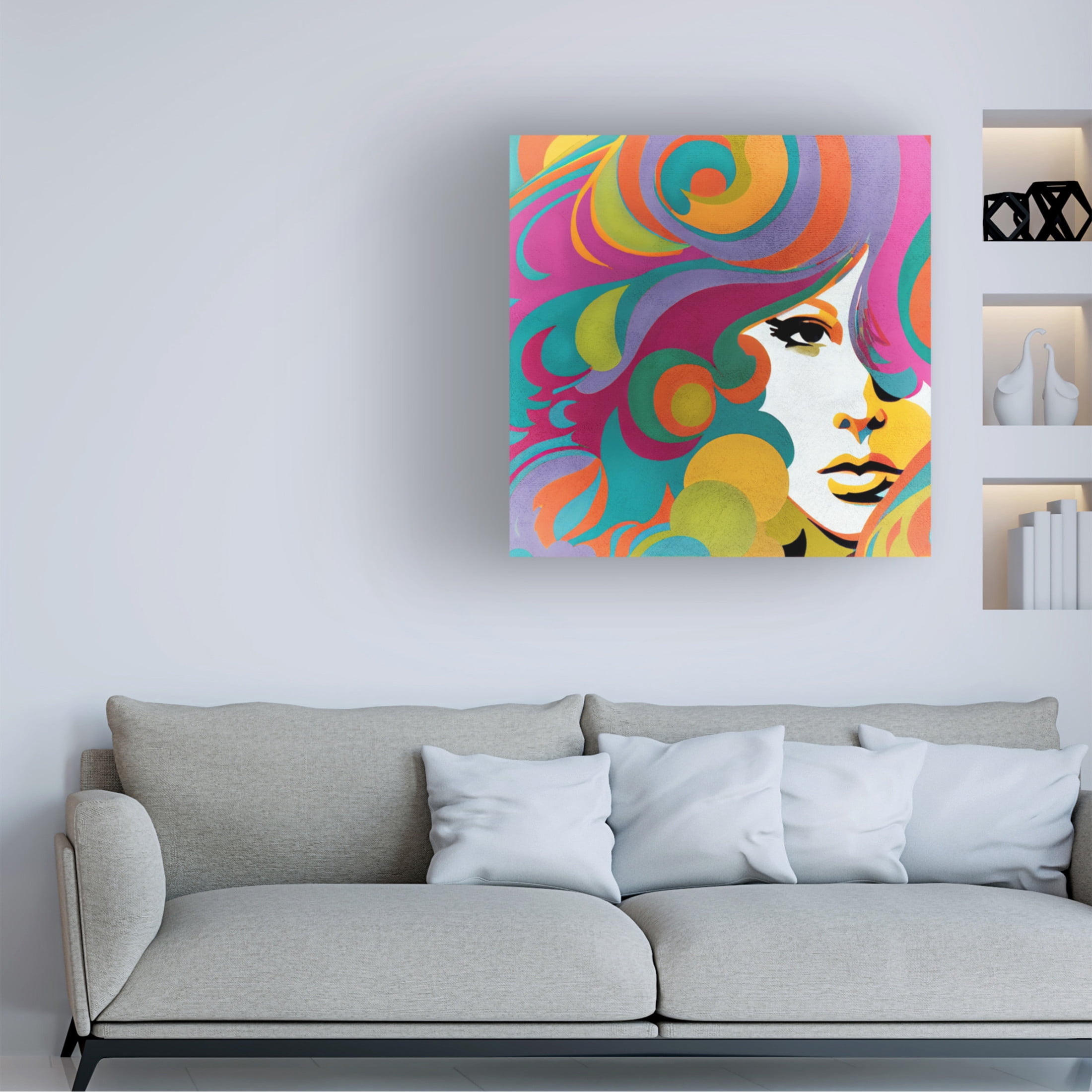 Canvas Wall Art - Sasha 'Lulu' Wall Art for Living Room, Bedroom, or Office Décor by Trademark Fine Art - 24 x 24 Inches