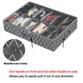 thumbnail image 3 of Homyfort Under Bed Shoe Storage Organizer Set of 2, Foldable Underbed Shoes Rack Container Box with Clear Window 2 Handles Total Fits 24 Pairs of Shoes for Men ,Women ,Kids (Rhombus Gray), 3 of 5