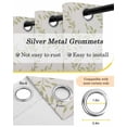 thumbnail image 5 of Green Leaves Blackout Curtains for Bedroom - 84 Inch Long Light Blocking 2 Panels Set, Retro Botanical Leaf Minimalist Art Thermal Insulated Living Room Drapes Grommet Window Curtains 52"x84", 5 of 8