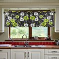 thumbnail image 3 of Yayeee Kitchen Curtains Tier Set of 2 Light Filtering 57"x24" Over Sink Window Panels, White Flower Pattern, 3 of 7