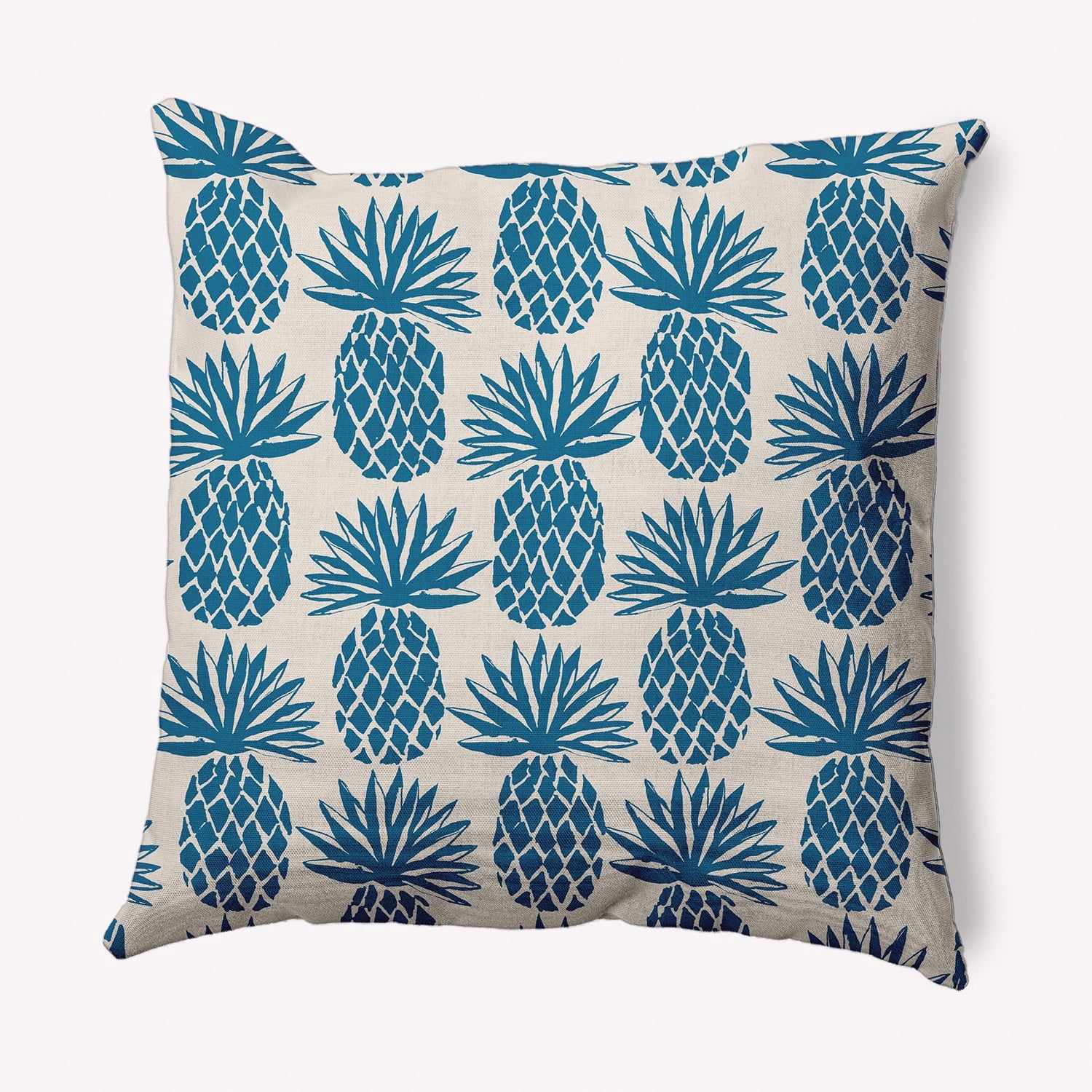 Simply Daisy 14" x 20" Pineapple Stripes Indoor/Outdoor Polyester Throw Pillow, Indigo Blue
