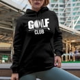 thumbnail image 2 of Golf Club with Ball, Golf Player, Golfing or Golfer Themed Merch Gift, Black Hooded Sweatshirt or Hoodie, 3XL, 2 of 5