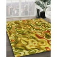 thumbnail image 2 of Ahgly Company Indoor Square Patterned Bright Gold Yellow Area Rugs, 4' Square, 2 of 6