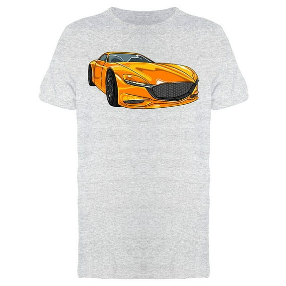 Orange Fast Sport Car  T-Shirt Men -Image by Shutterstock, Male XX-Large