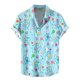 thumbnail image 3 of Camisas hawaianas divertidas con estampado 3D para hombre, camisas con botones y solapa con personalidad, blusas de manga corta de gran tamaño, ropa para hombre, 3 of 5