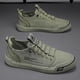 thumbnail image 2 of Zapatos de lona transpirables para hombre, zapatillas planas cómodas, informales, Color verde, a la moda, 2 of 5