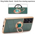 thumbnail image 4 of Electroplated Magnetic Ring Holder Case, 360 Degree with Rotation Metal Finger Ring Holder Magnet Car Holder Soft Silicone Shockproof Cover for Samsung Galaxy S22 Ultra 5G - Drak Green, 4 of 13