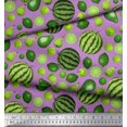 thumbnail image 2 of Soimoi Rayon Fabric Pear,Lemon & Watermelon Fruits Printed Fabric 1 Yard 42 Inch Wide, 2 of 3