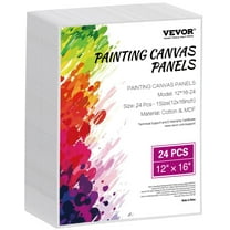 VEVOR Canvas Boards for Painting, 12x16 Inch White Canvases for Painting, 24 Pack Painting Canvas Panels for Sketching, Acrylic and Oil Painting, Watercolor, Paint Canvas for Kids and Professionals