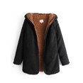 thumbnail image 1 of LUXUR Ladies Reversible Hooded Cardigan Loose Winter Outerwear Style-C XL, 1 of 3