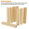 thumbnail image 3 of 8Pcs Bloque de Tilo para Tallar, 0.8"x0.8"x6" Bloques de Madera Cuadrados, 3 of 7