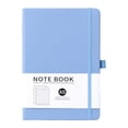 A5 Hardcover PU Leather Lined Journal Notebook With Elastic Strap, 200 ...