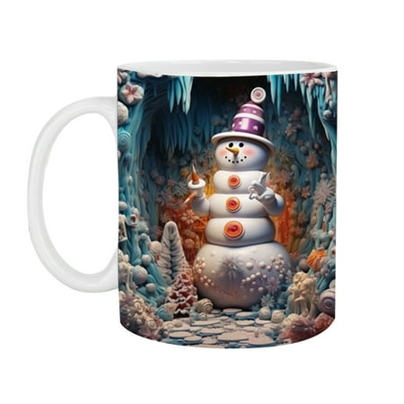 

Zheniopp 3D Mug Creative Space Design Multi Purpose Mugs 11oz Cute Mug Ceramic Coffee Mugs For Women And Men Christmas Gifts For Your Loved Ones Vintage Soup Mug Set