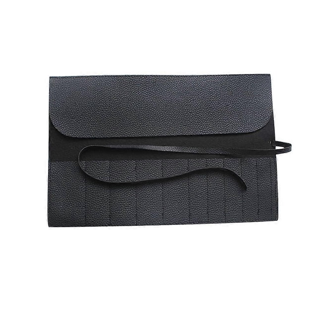 Makeup Brush Black Storage Bag Cosmetic Pouch Portable Makeup Brush Organizer Holder Makeup Tool Random Color
