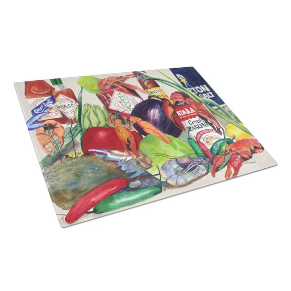 Louisana Spices Glass Cutting Board Large