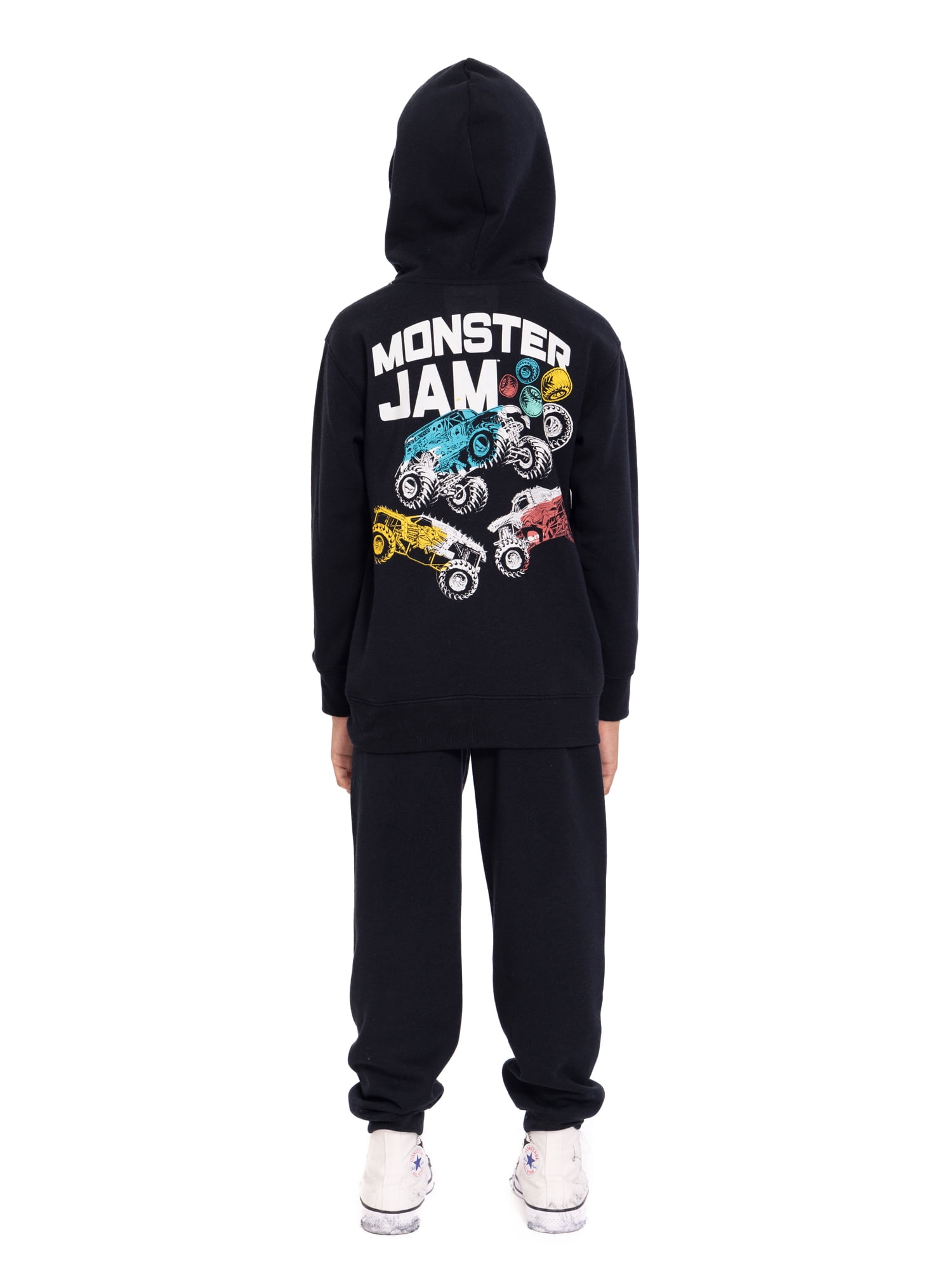 Monster Jam Boy's Graphic Hoodie with Matching Jogger Pant, 2 Piece Set, Sizes 4-16