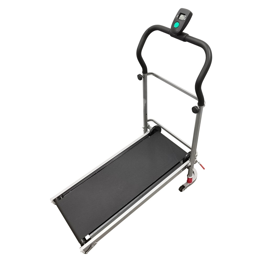 Treadmill Foldable Manual Small Walking Treadmill Incline Walking Exercise Machine with Digital LCD Display