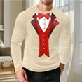 thumbnail image 4 of Amzcrzy - Sudadera Para Hombre, Ropa Deportiva Para El Hogar, Pijamas, Moda Holgada, Informal, Con Estampado De Corazón, Camiseta Deportiva, Color Caqui, L, 4 of 5