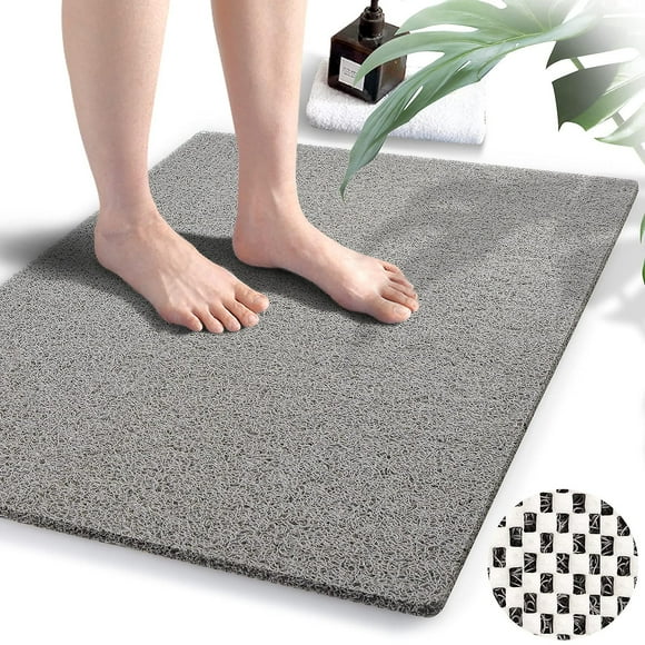 Shower Mat, Non Slip Bath Mats For Textured Tub,23.635.4 Inch, Pvc Loofah Shower Stall Mats For Bat