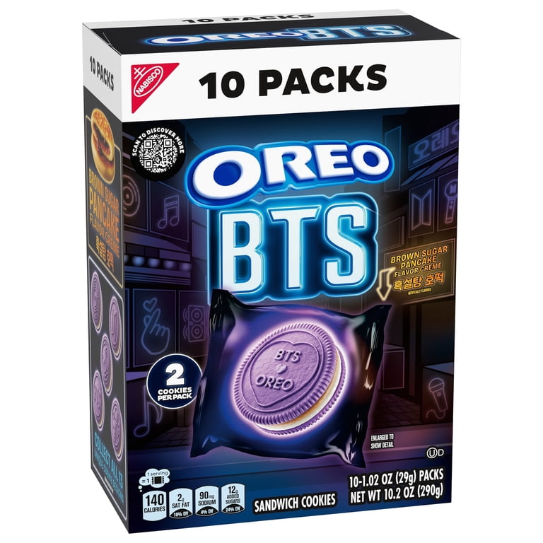 OREO BTS Sandwich Cookies, Limited Edition, 10 Snack Packs