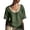 Army Green, variant on Women's Satin V Neck Ruched Blouse Short Sleeve Casual Tops for Daily
