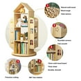 thumbnail image 3 of Intexca 360° Rotating Bookshelf, 4-Tier Organizer for Home, Office, Room and Adult ( House-Shaped ), 3 of 5