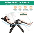 thumbnail image 4 of FICISOG Zero Gravity Chair with Removable Cushion & Cup Holder, Suitable For Indoor & Outdoor Use, 4 of 10